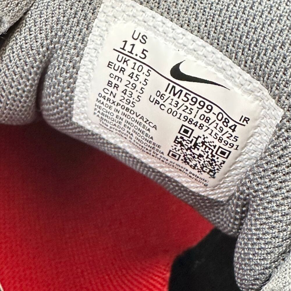 Nike Mens Shox Ride 2 Smoke Grey Red Sneaker Shoes Mesh Leather IM5999 Size 11.5 - Picture 5 of 6